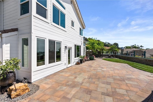 view of home's exterior featuring a patio