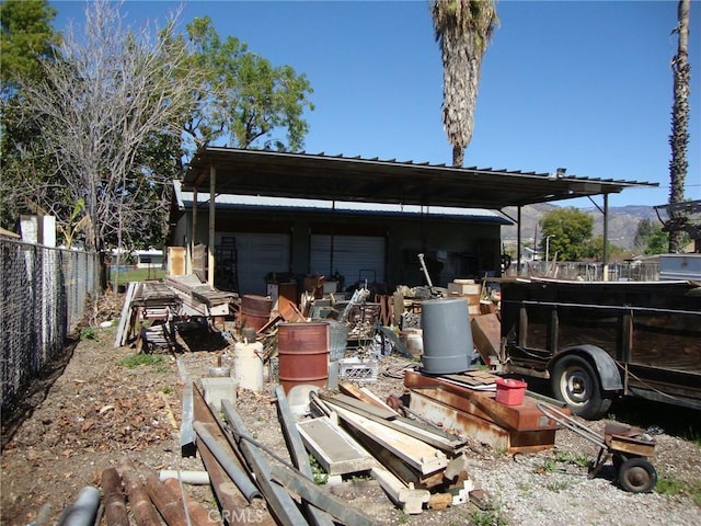 exterior space featuring fence