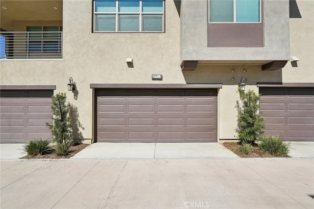 garage with driveway