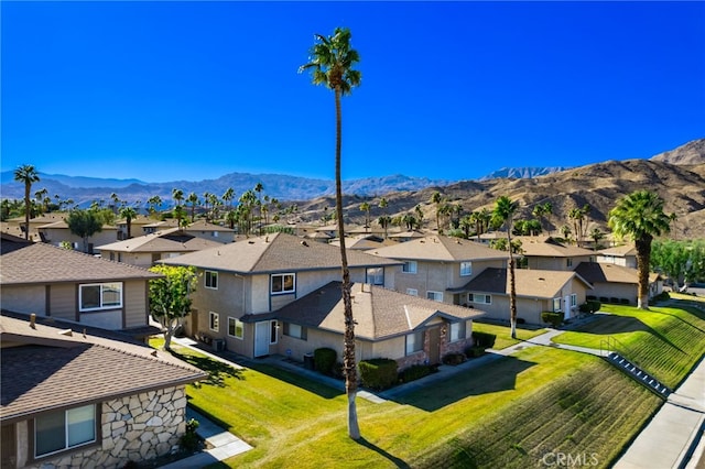 view of mountain feature with a residential view