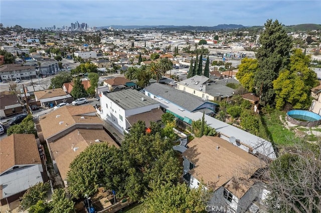 bird's eye view with a residential view