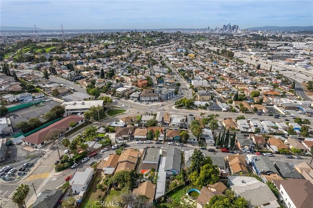 bird's eye view with a residential view