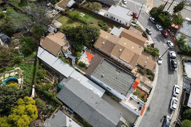 drone / aerial view with a residential view