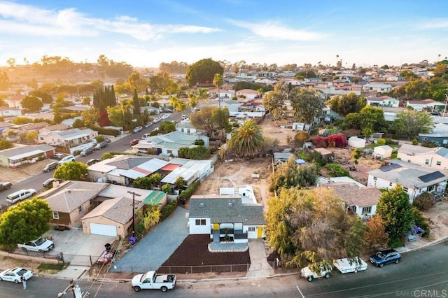 bird's eye view with a residential view