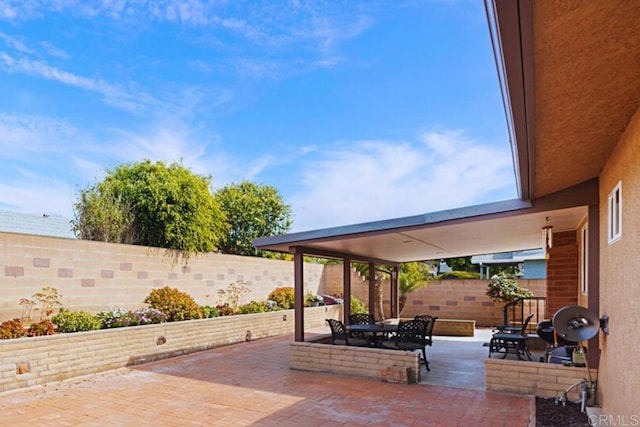 view of patio / terrace with a fenced backyard