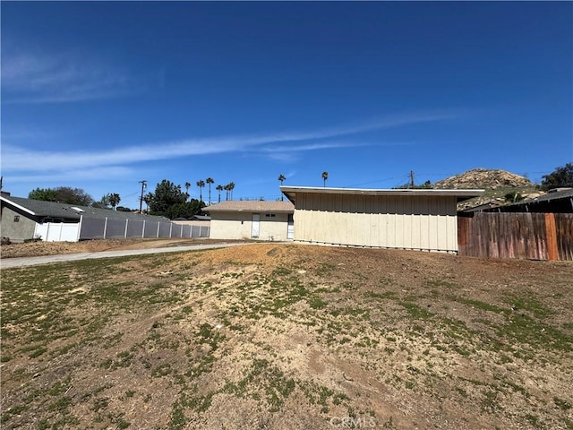 exterior space featuring fence