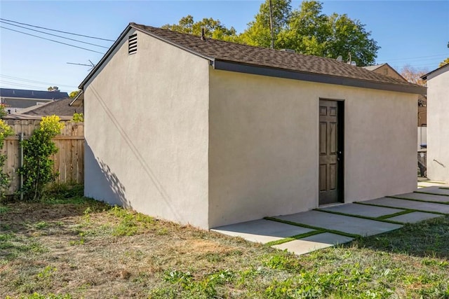 exterior space featuring fence