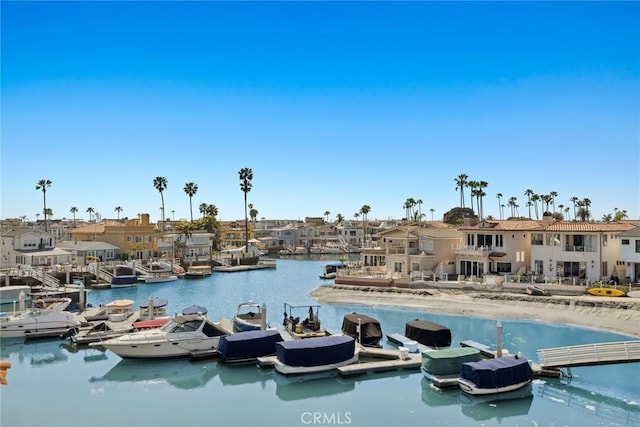 20 Balboa Cvs, Newport Beach, CA 92663 - water view featuring nearby suburban area and a dock