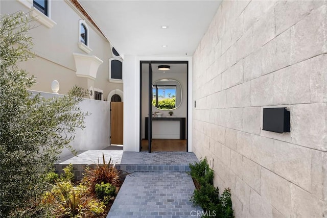 20 Balboa Cvs, Newport Beach, CA 92663 - doorway to property featuring stucco siding