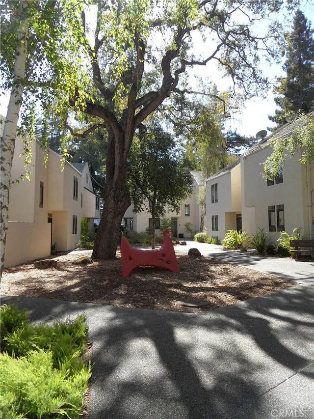 view of street featuring a residential view and driveway