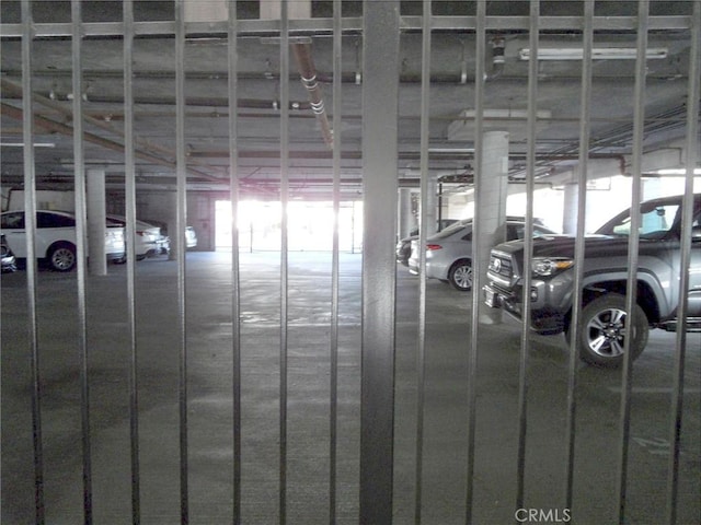 view of parking garage