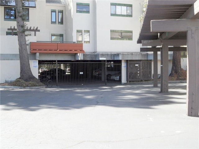 exterior space with a gate