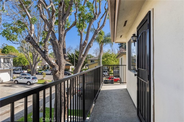 balcony featuring a residential view