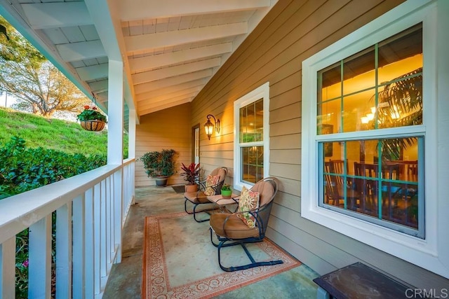 balcony with a porch