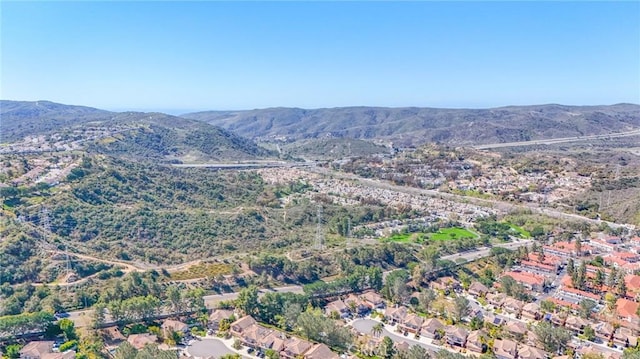 aerial view featuring a mountain view