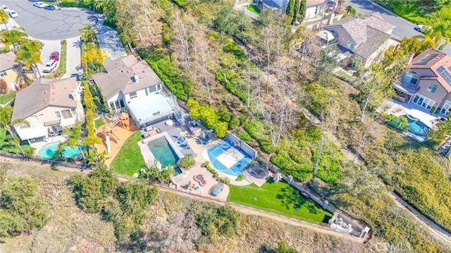 drone / aerial view featuring a residential view