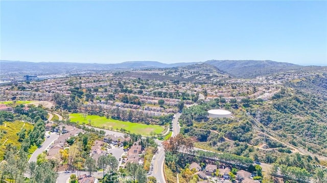 aerial view featuring a mountain view