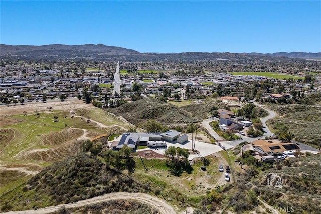 bird's eye view featuring a mountain view