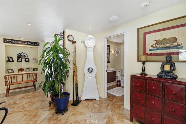 interior space with baseboards