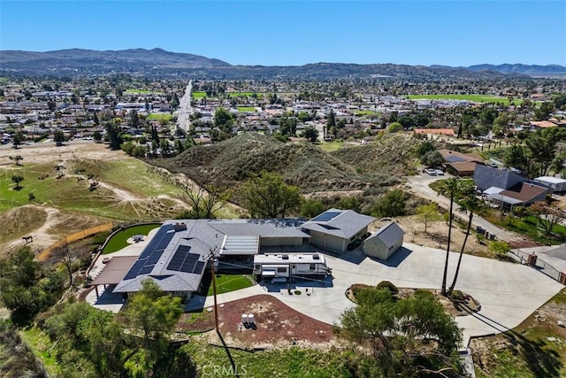 aerial view featuring a mountain view