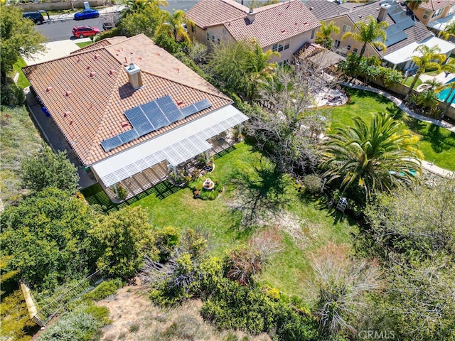 aerial view featuring a residential view