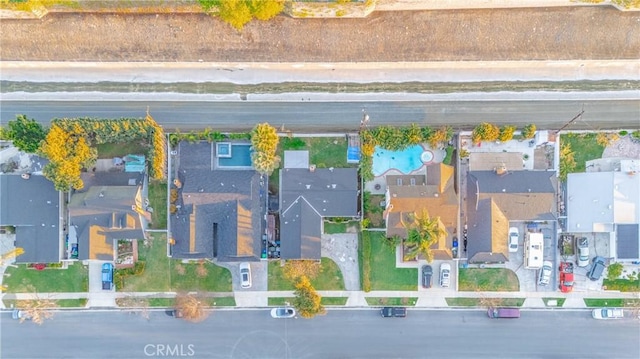 aerial view featuring a residential view