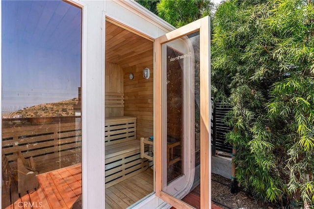 view of sauna / steam room