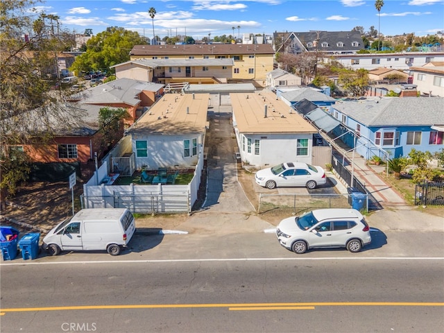 drone / aerial view with a residential view