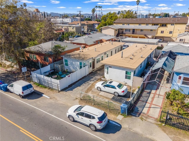 bird's eye view with a residential view