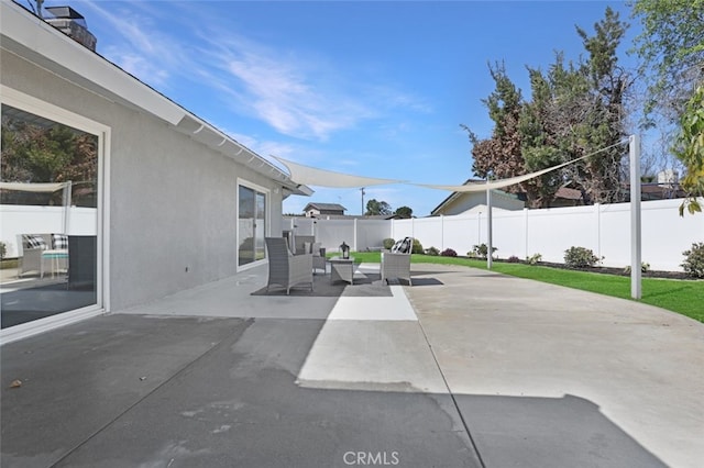 view of patio / terrace featuring a fenced backyard