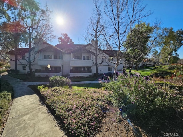 exterior space with stucco siding