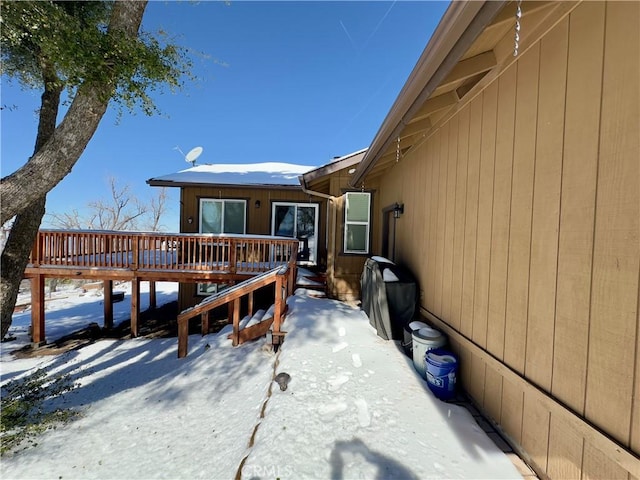 exterior space with a wooden deck