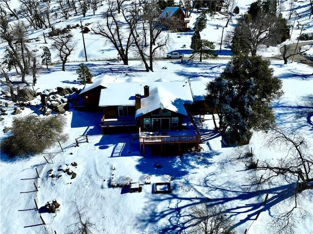 view of snowy aerial view