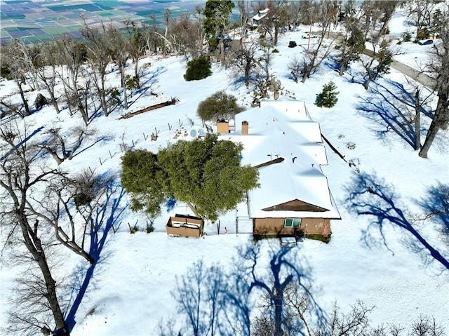 view of snowy aerial view