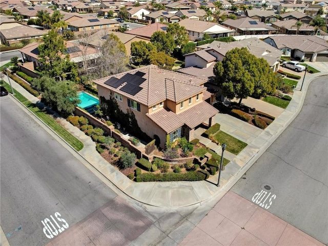 aerial view featuring a residential view