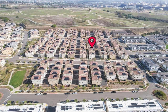 drone / aerial view with a residential view