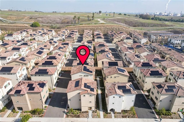 bird's eye view featuring a residential view