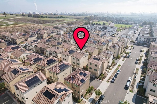 bird's eye view featuring a residential view