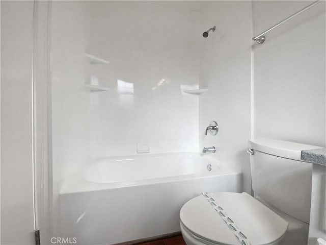 full bathroom with toilet and shower / bathing tub combination