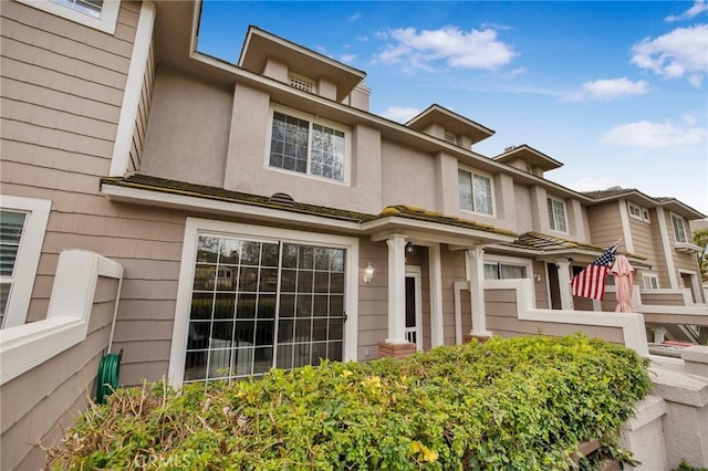 view of property exterior featuring stucco siding