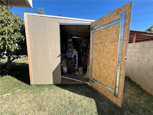 view of outbuilding with an outdoor structure