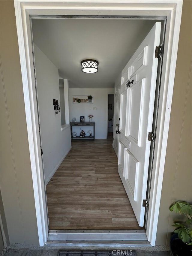 interior space featuring wood finished floors