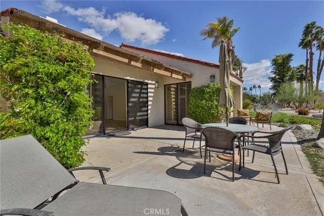 view of patio / terrace featuring outdoor dining area