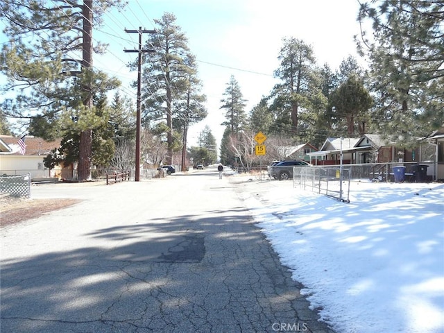 view of street featuring traffic signs