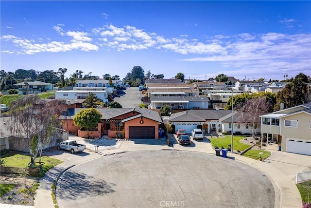 drone / aerial view with a residential view