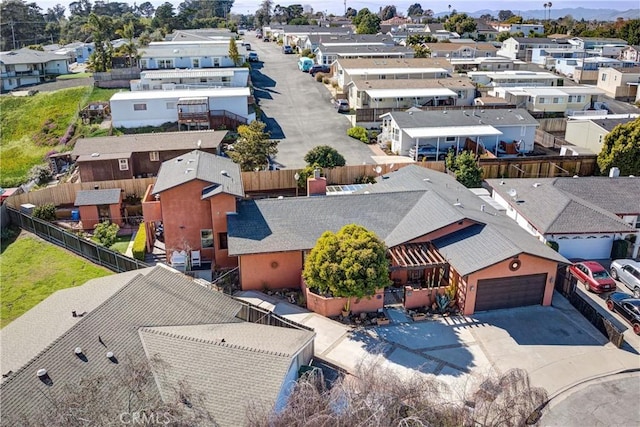 aerial view featuring a residential view