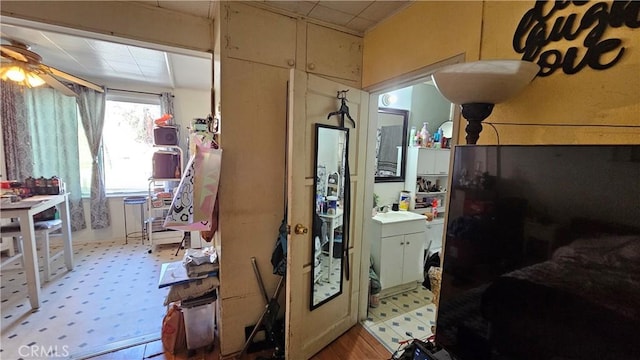 bedroom with a sink