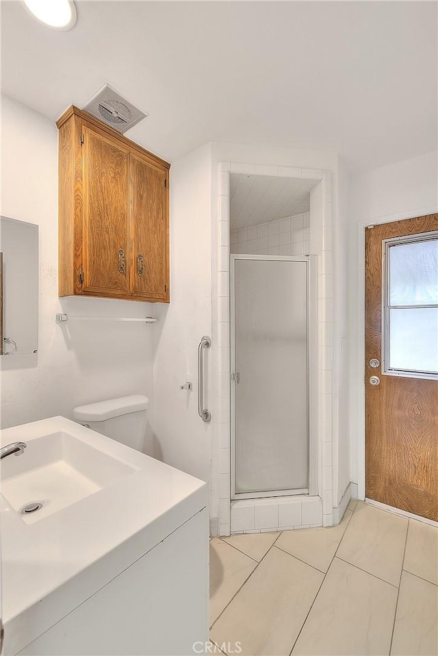 12460 Magnolia Ave, Chino, CA 91710 - bathroom featuring a shower stall and vanity
