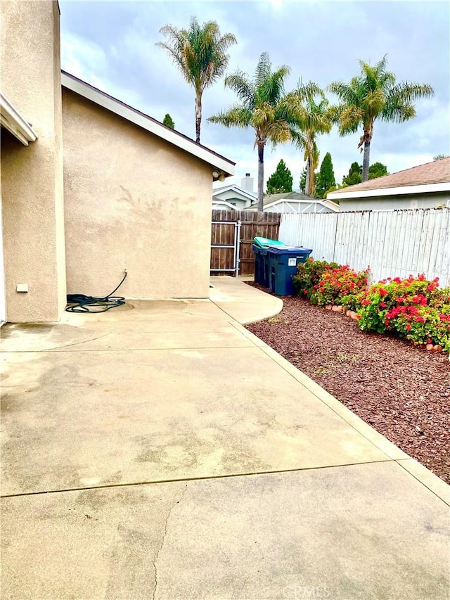 view of patio featuring a fenced backyard