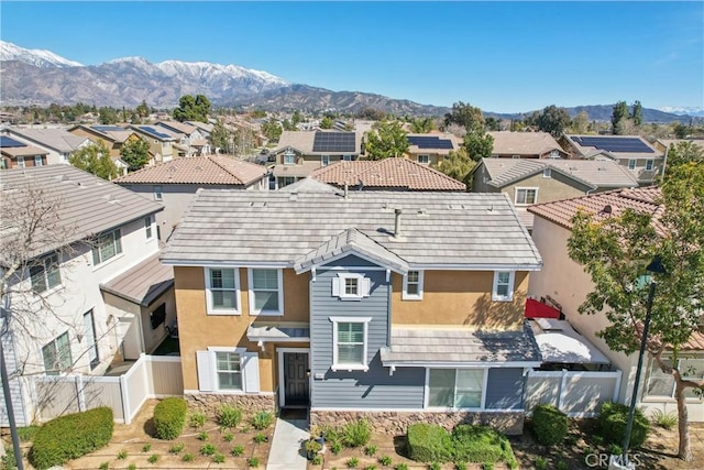 33971 Lily Rd, Yucaipa, CA 92399 - view of front of house with a residential view, stucco siding, and stone siding